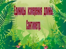 Презентация по математике на тему: Сантиметр