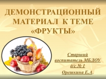 Демонстрационный материал к теме Фрукты