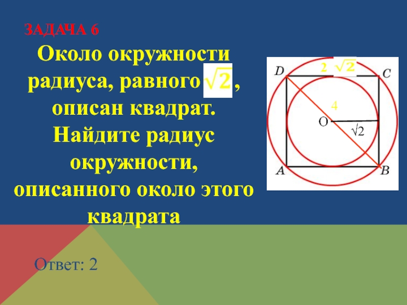 Квадрат описанный около окружности картинки