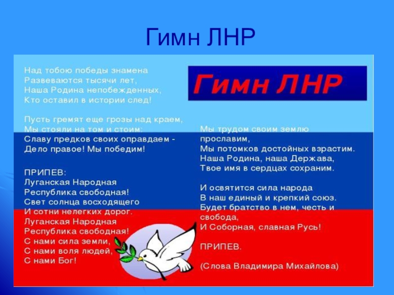 Презентация луганская народная республика