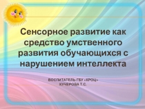 Презентация Сенсорное воспитание как средство умственного развития обучающихся с ОВЗ