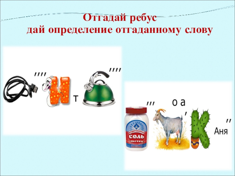 Отгадай ребус дай определение отгаданному слову