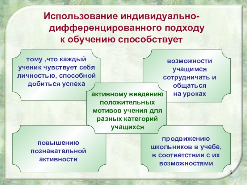 Требование индивидуального подхода