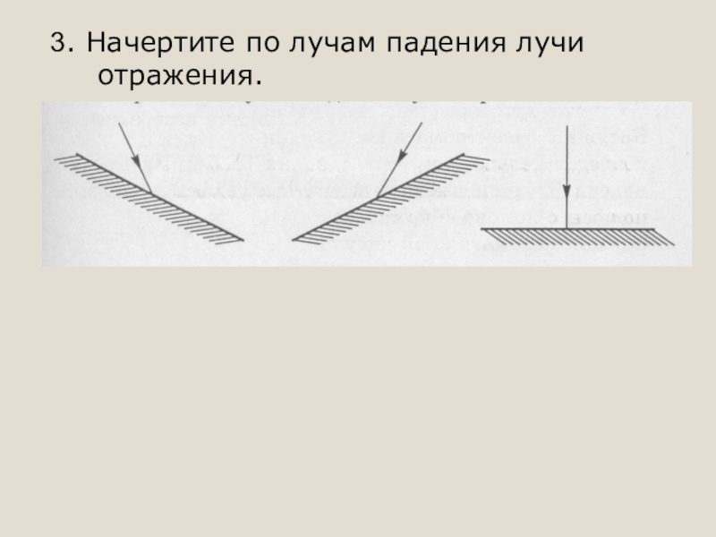 На рисунке 127 изображены лучи падающие на зеркало постройте отраженные лучи