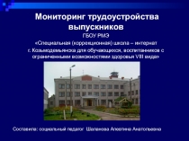 Мониторинг трудоустройства выпускников коррекционной школы