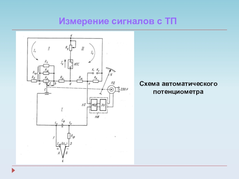 Принципиальная схема потенциометра