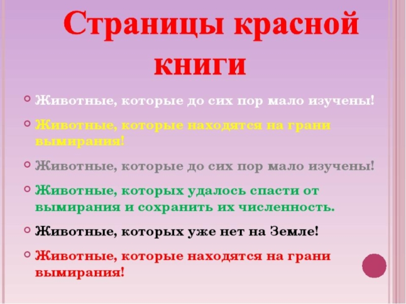 Проект 4 класс по окружающему миру на тему красная книга россии 4 класс