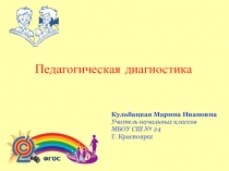 Педагогическая диагностика . Презентация выступления на педагогической конференции.