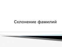 Презентация по дисциплине Русский язык и культура речи на тему Склонение фамилий