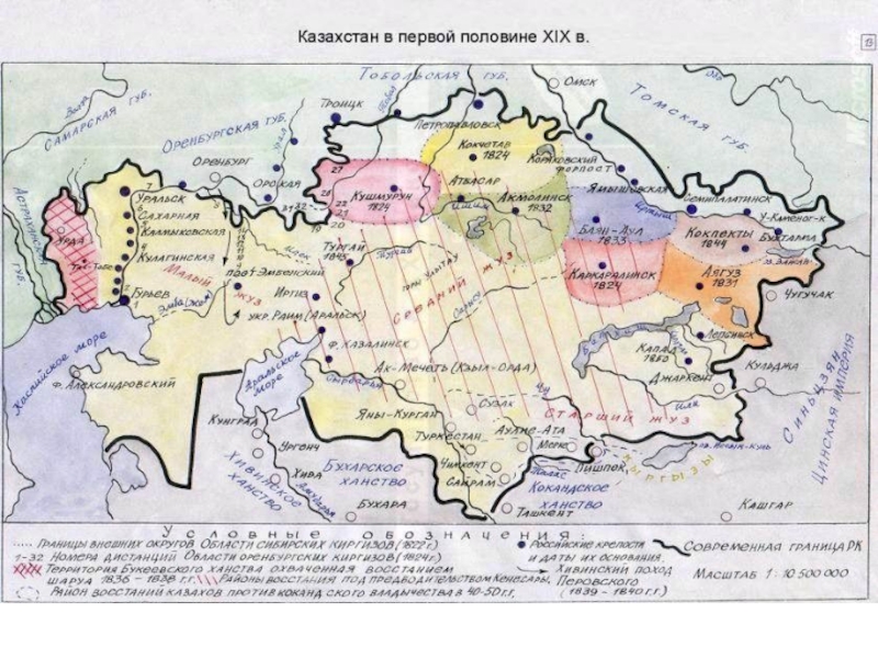 Карта казахстана 18 века