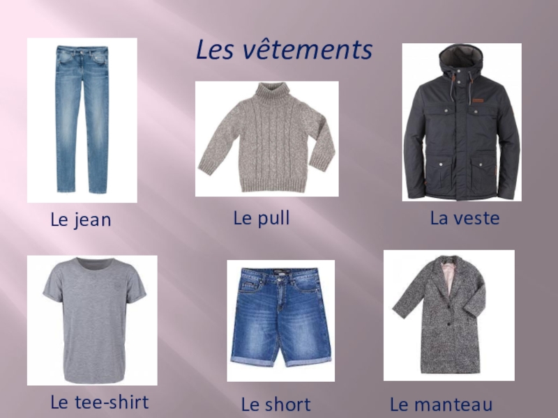 Презентация Презентация по теме Одежда на французском языке