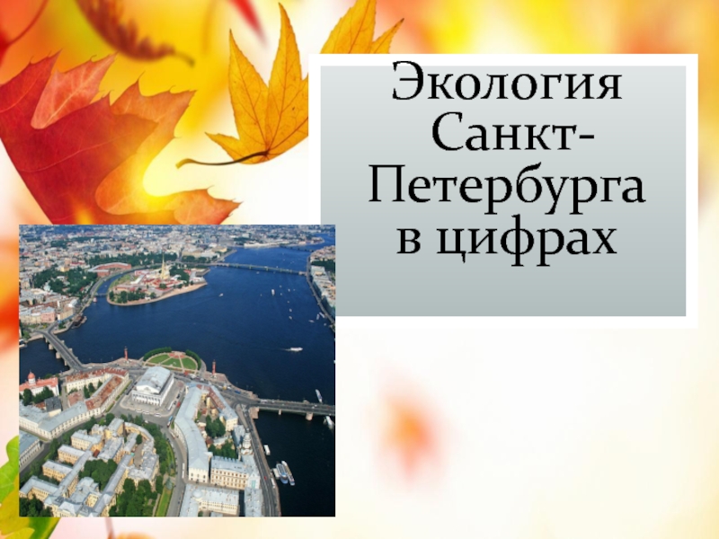 Презентация Презентация Экология Санкт-Петербурга в цифрах