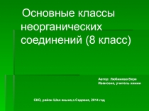 Презентация к уроку по химии 8класс Обобщение сведений об основных классах неорганических соединений