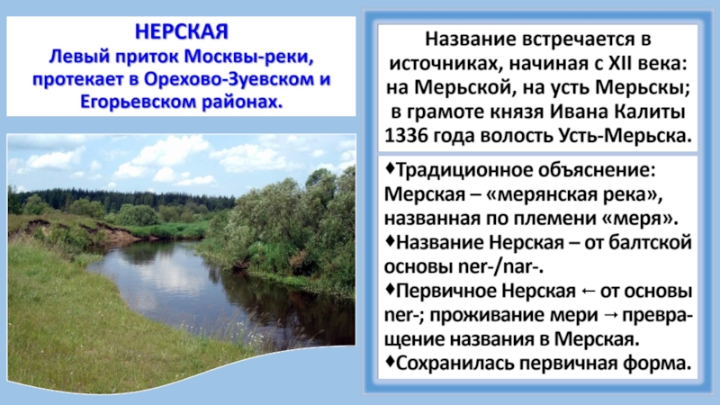 Название реки ея. Схема реки Нерская. Река Нерская впадает в Москва реку. Карта р Нерская. Река Нерская на карте.