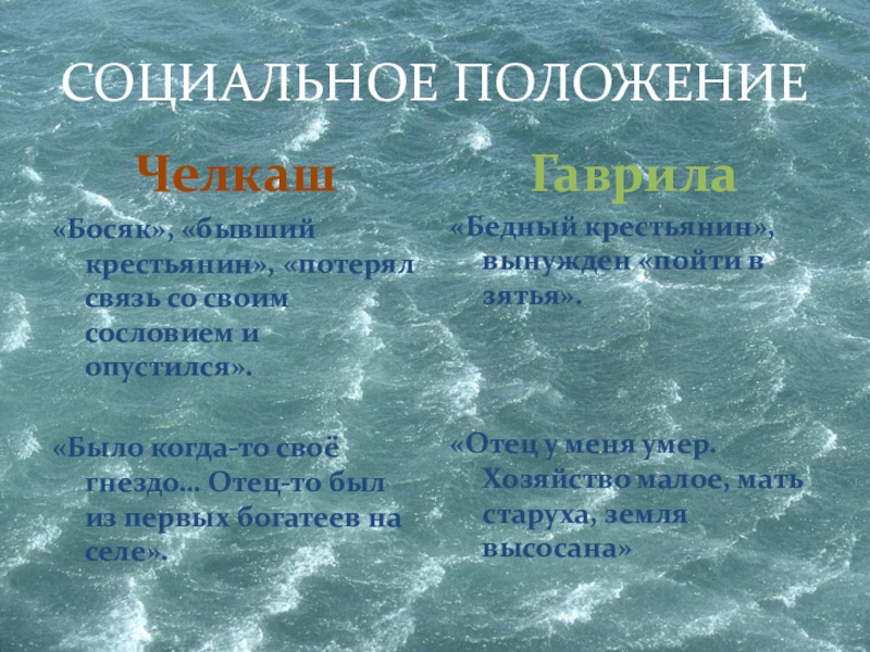 Составьте план сравнительной характеристики челкаша и гаврилы портрет детали биографии таблица