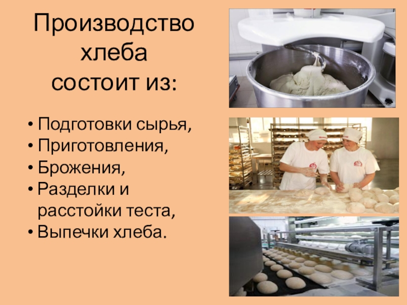 Сырье производства хлебобулочных изделий