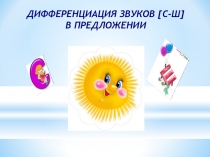 Тема презентации : Дифференциация звуков С-Ш.(1 классс)
