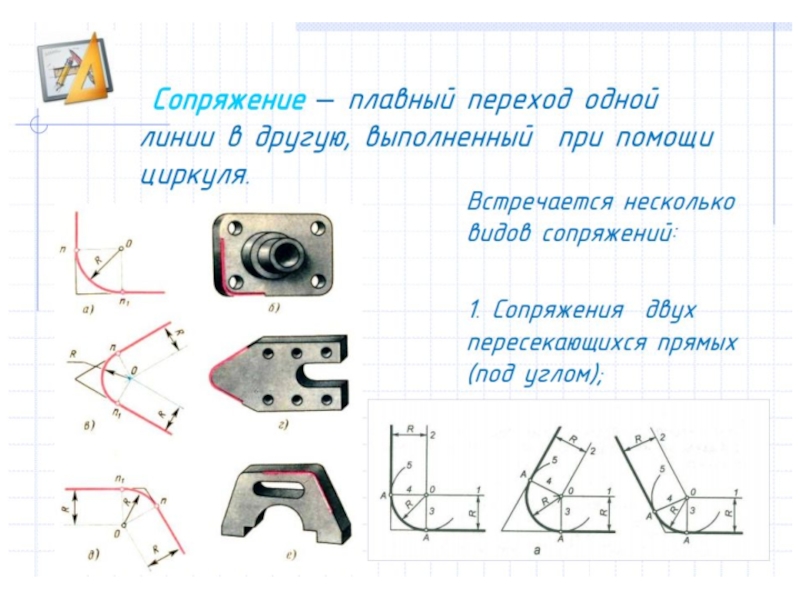 Сопряжение форм. Типы сопряжений в инженерной графике. Виды сопряжений в инженерной графике практическая работа. Классификация сопряжение это Инженерная Графика. Инженерная Графика презентации к дисциплине и лекции.