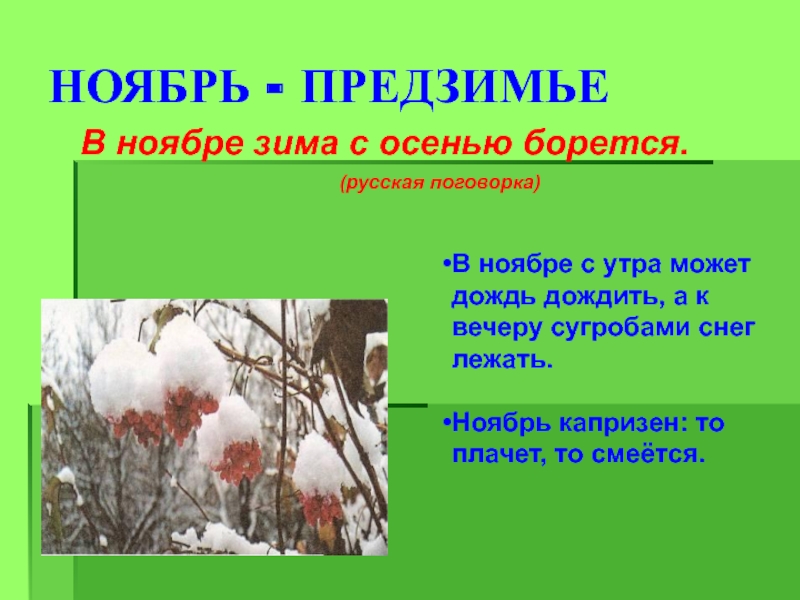 Презентация времена года 2 класс окружающий мир