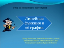 Презентация. Линейная функция и её график.