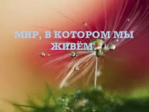 Презентация Мир, в котором мы живём для 9 - 11 классов
