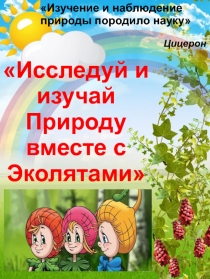 Макет стенда Изучай природу вместе с Эколятами