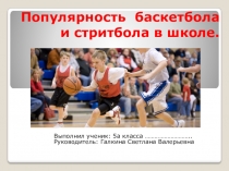 Проект по физической культуре Популярность баскетбола и стритбола