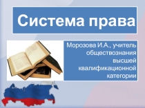 Презентация к уроку Система права