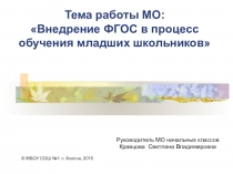 Отчёт МО начальных классов 2015