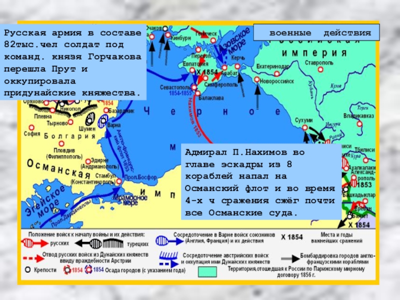 Карта синопского сражения 1853 года