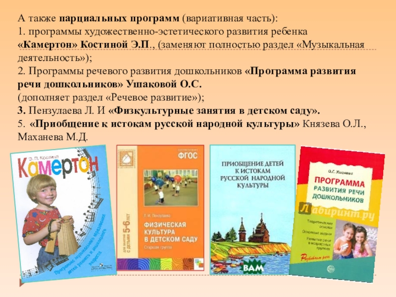 В каком году был создан первый проект программы для дошкольного учреждения