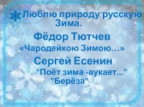 Презентация по литературному чтению по теме Люблю природу русскую.Зима.
