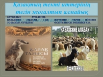 Презентация к учебно-исследовательской работе: Қазақтың текті иттерінің тегін жоғалтып алмайық