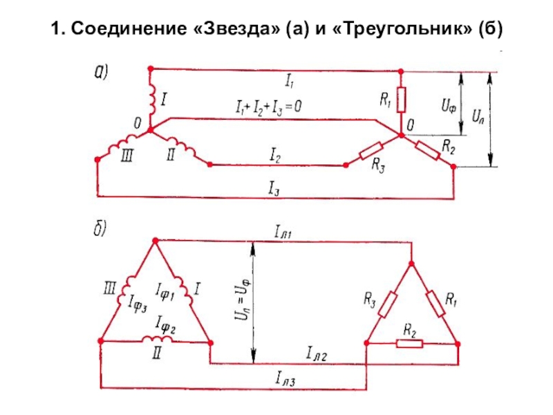 Схема трехфазного тока