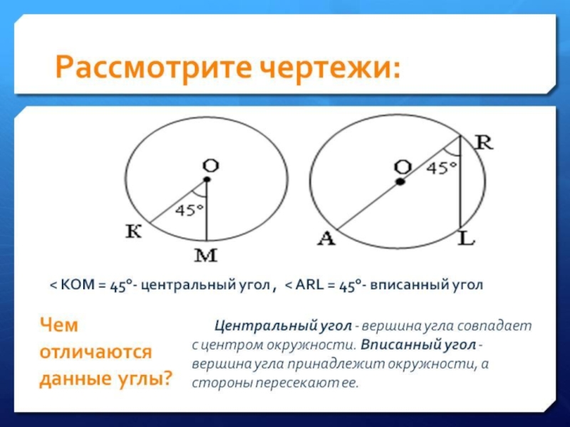 Центральный угол больше вписанного. Центральный угол окружности. Центральный и вписанный угол окружности. Свойства центрального угла в окружности. Центральная и вписанная окружность.