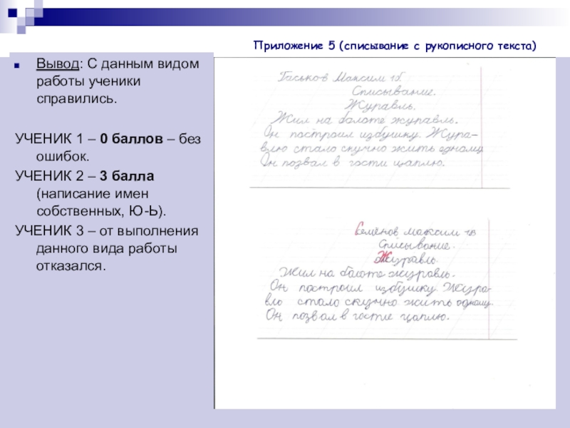 Диагностика нарушения письма у младших школьников