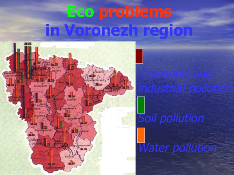 Eco problems  in Voronezh region     Transport and   industrial pollution