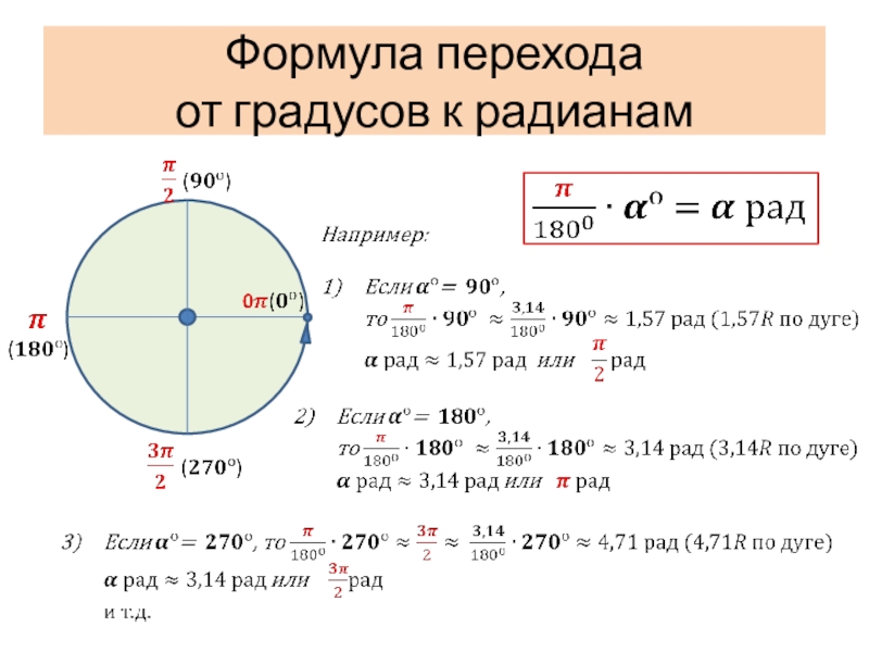 Радианы меры угла. Радианная мера угла формулы. Радианная мера угла 180 градусов. Формула перехода от градусов к радианам. Радианы в градусы.