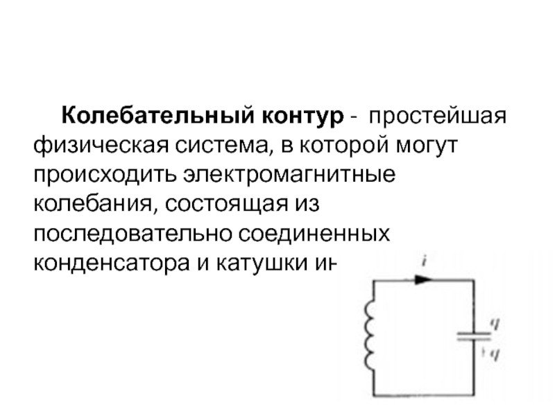 Из чего состоит колебательный контур схема