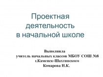 Исследовательская и проектная деятельность в начальной школе