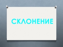 Склонение имени существительного