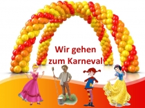 Презентация по немецкому языку Wir gehen zum Karneval. Kleidung для учащихся 6 класса
