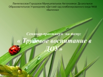 Презентация Семинар - практикум