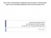 Презентация по окружающему миру по теме ИТОГОВАЯ АТТЕСТАЦИЯ ЗА КУРС ЗА НАЧАЛЬНОЙ ШКОЛЫ