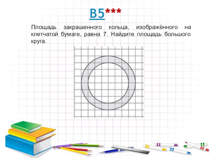 Площадь заштрихованного круга. Площадь закрашенного кольца. Найдите площадь закрашенного кольца. Площадь закрашенного кольца равна 7. Площадь закрашенного кольца изображенного на клетчатой бумаге.