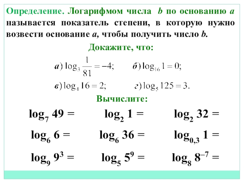 Два в степени логарифм