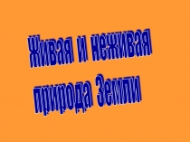 Презентация  Живая и неживая природа