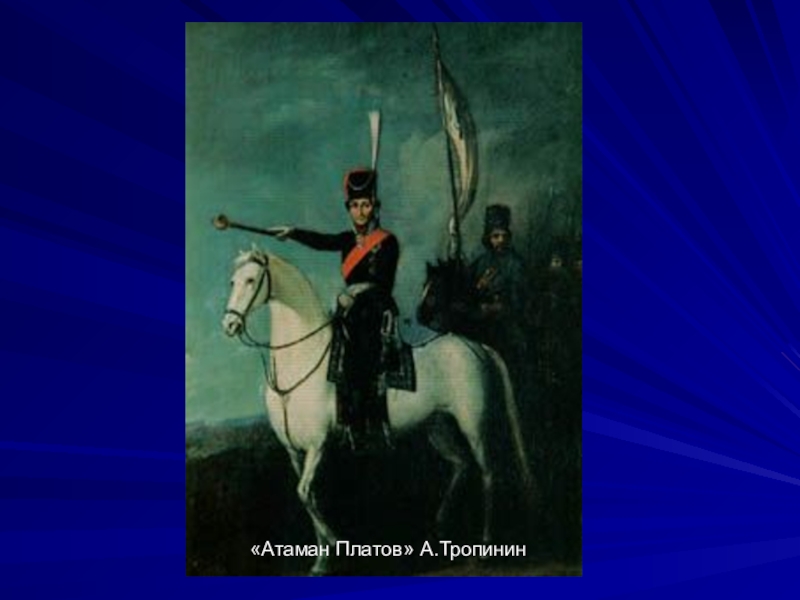 Зачем платов. Тропинин Атаман Платов. Тропинин портрет атамана Платова. Портрет атамана Платова на коне. Платов Атаман силуэт.