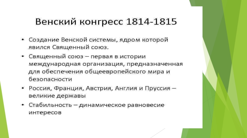 Венский конгресс и послевоенное устройство европы презентация 8 класс