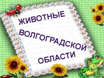 Презентация по окружающему миру для 3-4 классов  Животные Волгоградской области
